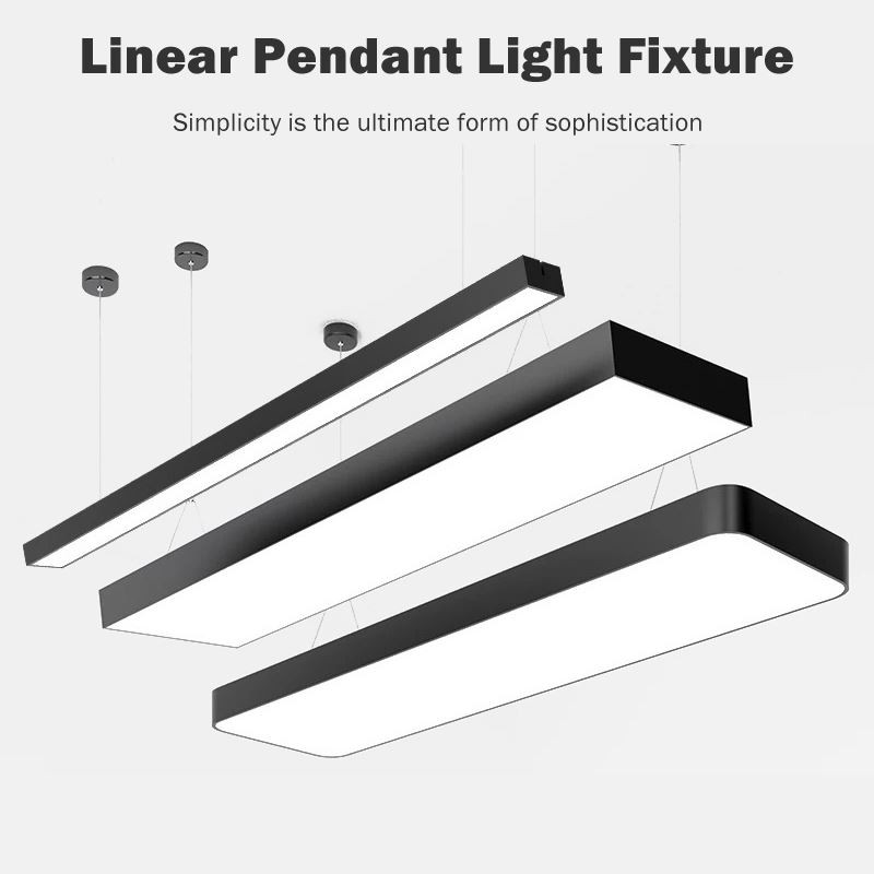 luminaires suspendus linéaires à usage commercial